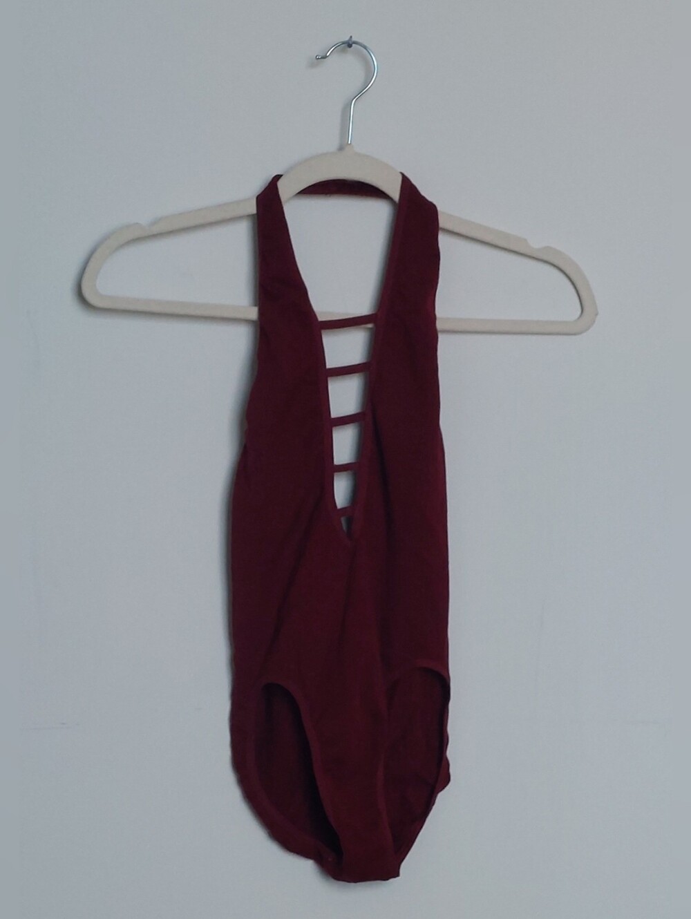 Urban Outfitters Burgundy Halter Top Bodysuit